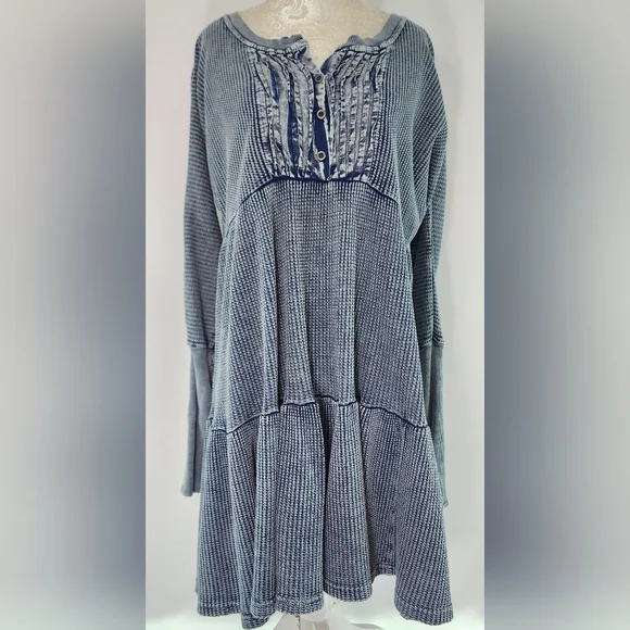 Free People Jolene mini babydoll waffle knit dress Free People Jolene mini babydoll waffle knit dress